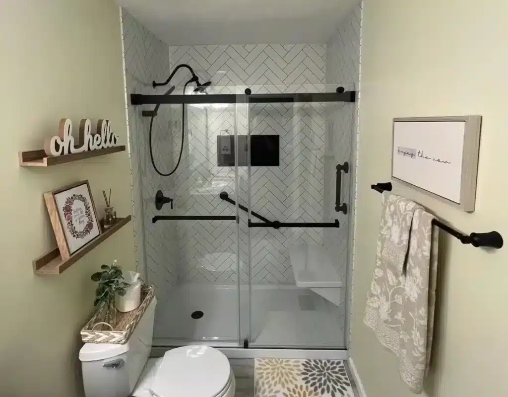 Bathroom remodel in residential home in Dayton, OH.