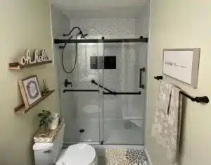 Bathroom remodel in residential home in Dayton, OH.
