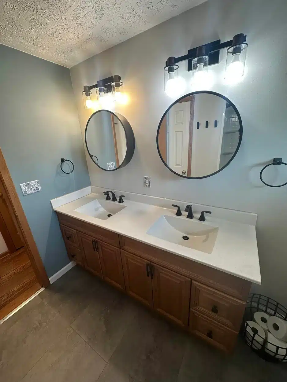 Bathroom remodel and new countertops in Dayton, OH.