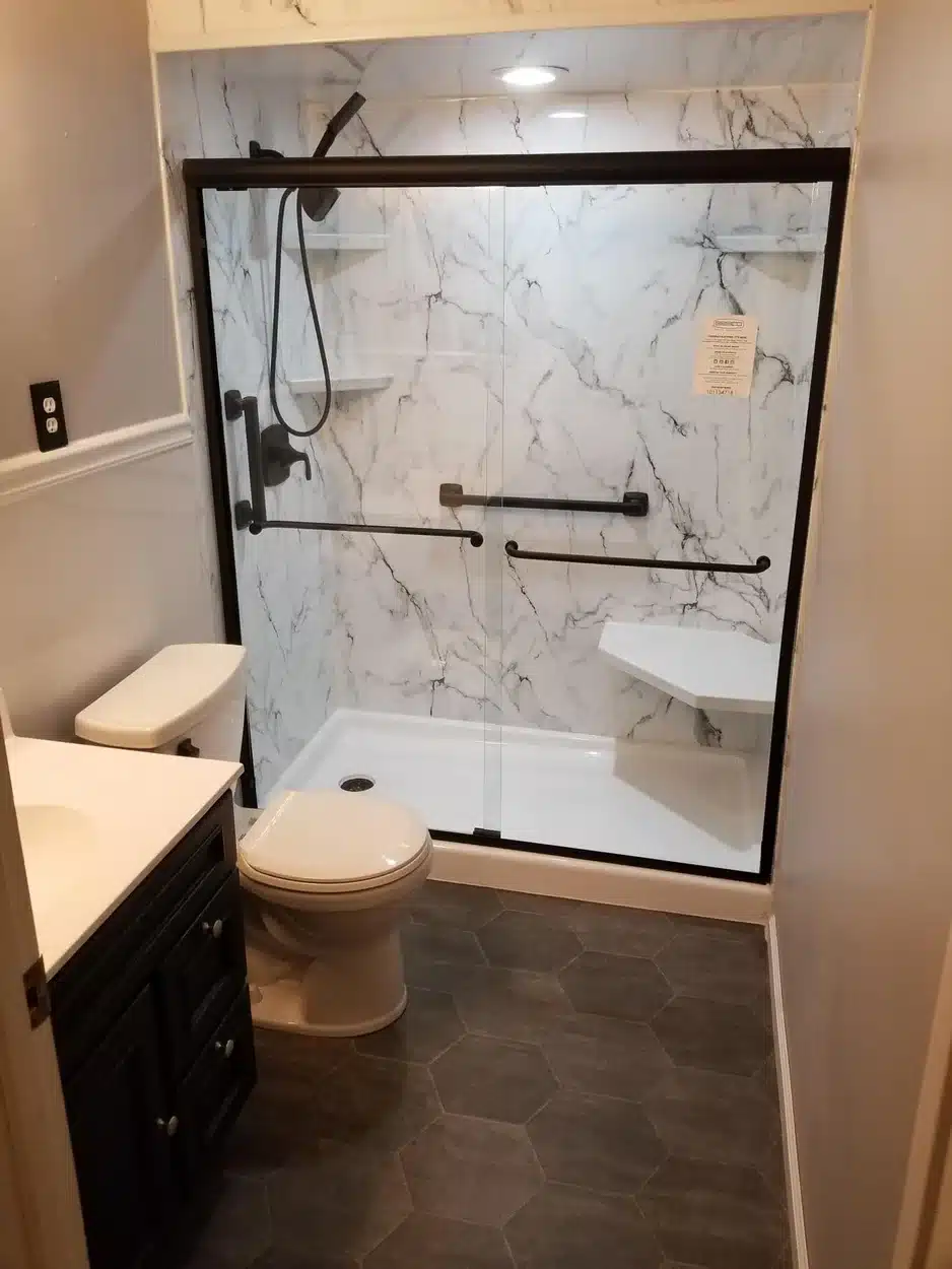 Residential walk in shower in Dayton, OH.