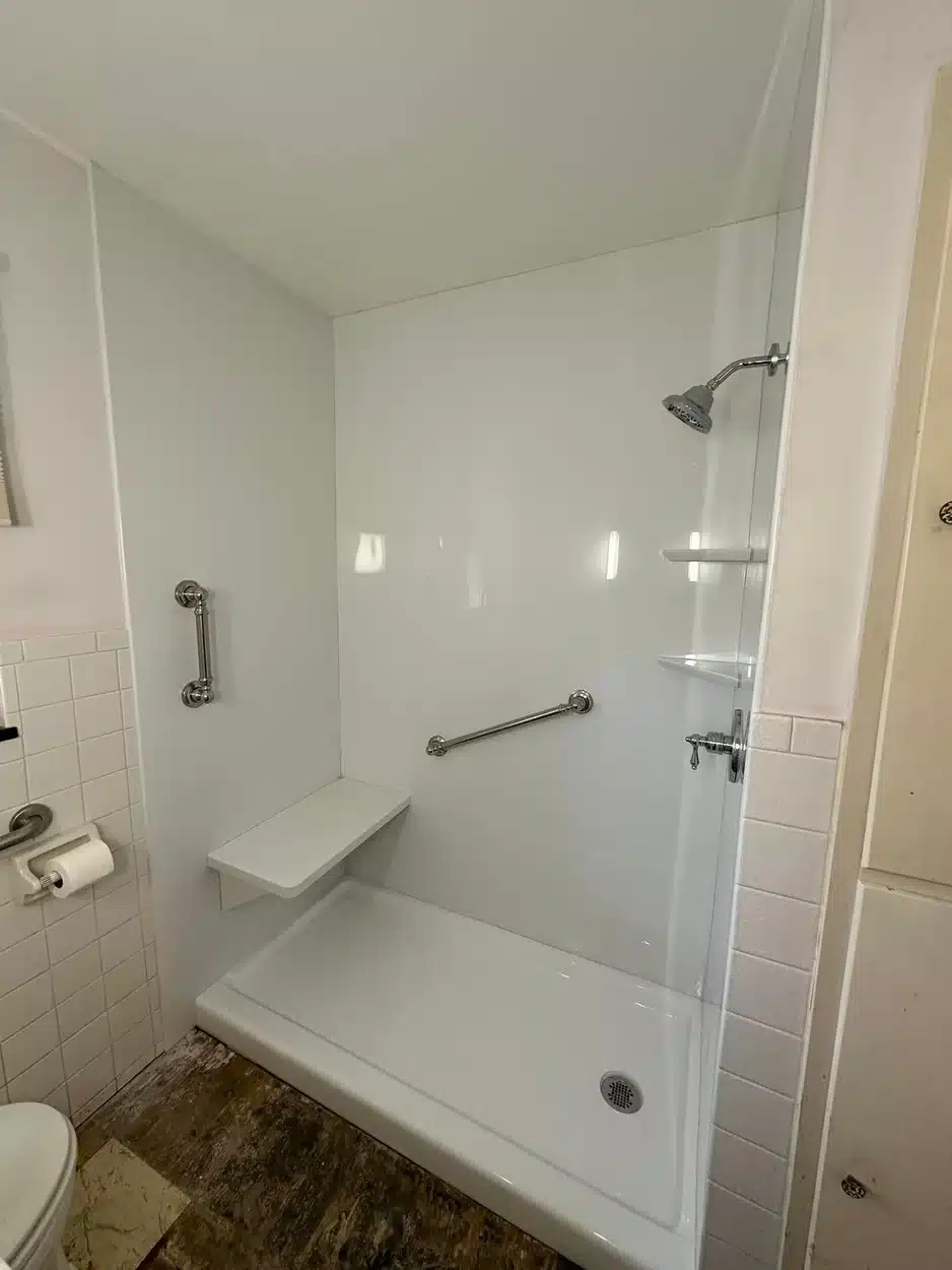 Residential walk in shower in Dayton, OH.