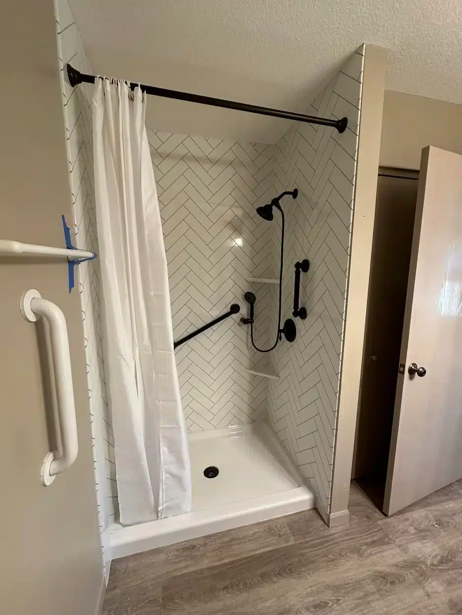 Residential walk in shower in Dayton, OH.