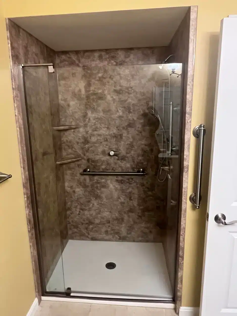 Residential walk in shower in Dayton, OH.